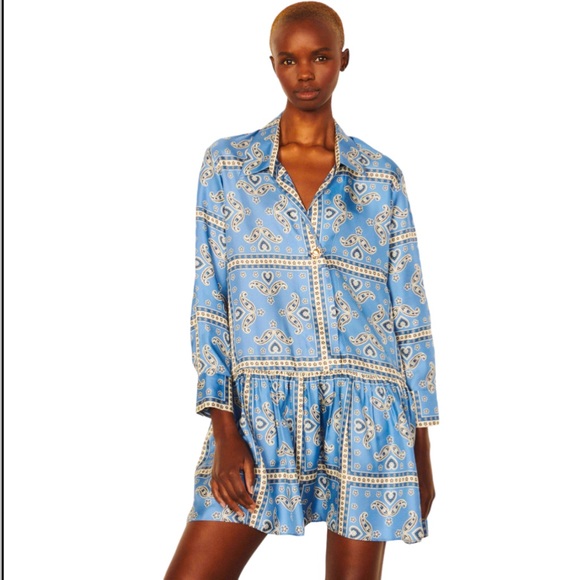 SANDRO Chloe Printed Paisley Dress - Picture 3 of 10